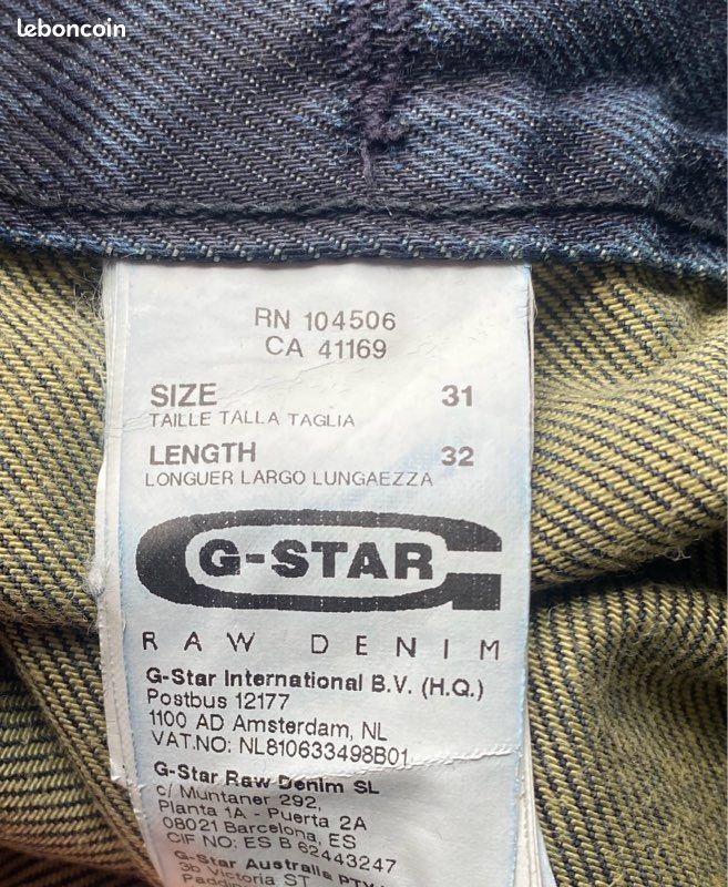 Jeans G-Star homme taille 31 (image 4)