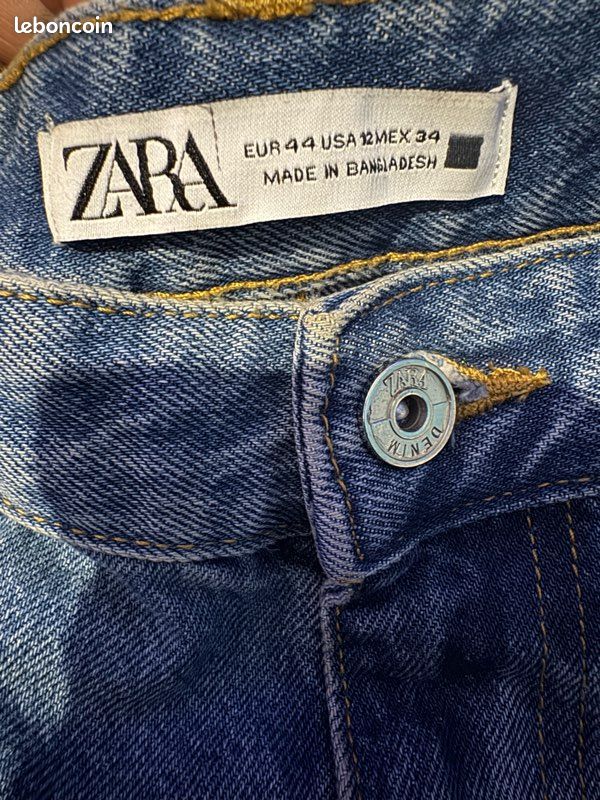 Short Jeans Fille Zara – 100% Coton – Bleu – Taille 6 Ans – Coupe Régulière, Fermeture éclair