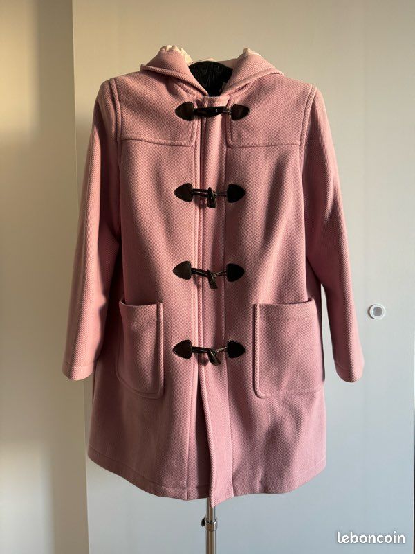🧥 Edeis Manteau Rose en Laine Duffle Coats Taille 46