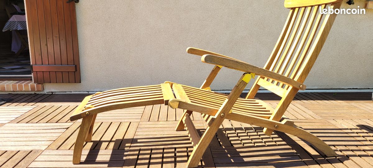 Ensemble TECK: table + 6 chaises + 2 fauteuils + 2 chaises longues + parasol (image 6)