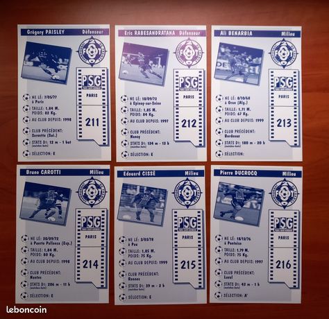 270 Christian Paris Saint-Germain Psg Panini France Foot