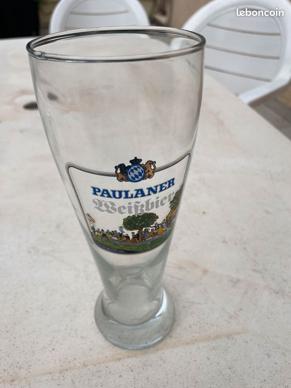 Verre à Bière Ancien Bavière Munich 1985 - Marque Paulaner - Thème Football - Rareté