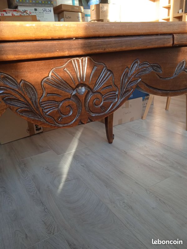 Table ancienne bois massif + rallonges (image 2)