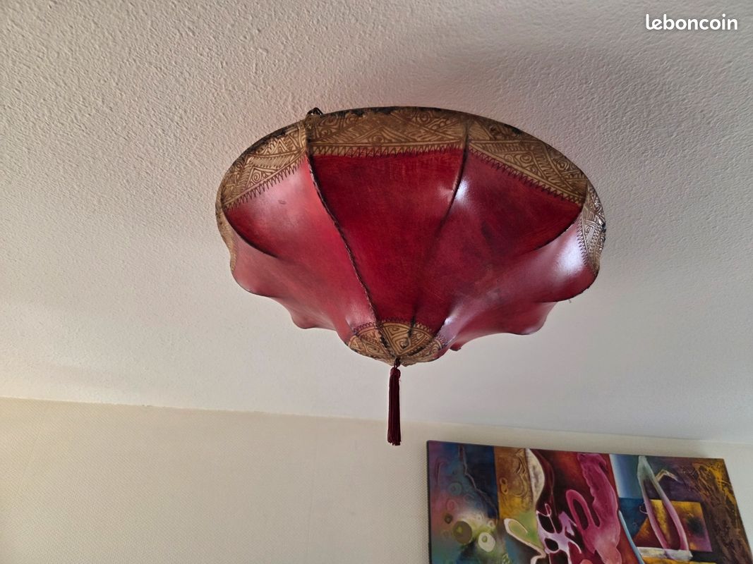 Lanterne Orientale Suspension Lampe De Plafond ZINA En Verre Opale Blanc