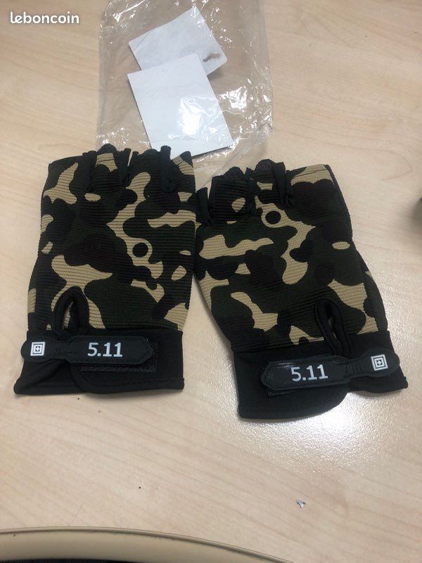 Gants Demi-Doigt militaire, camouflage tactique , armée NEUF (image 2)