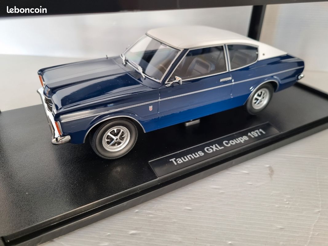 1:18 KK SCALE Ford England Taunus Glx Coupe 1971 Blue White KKDC181005