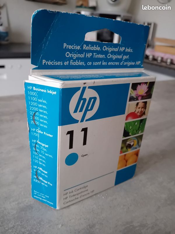 Cartouche D'encre HP 11 Cyan D'origine - Neuve Et Scellée, Pour Imprimantes Compatibles