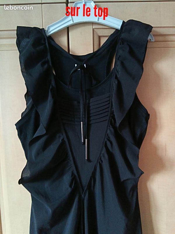 Robe Noire COP COPINE Taille 38 - Col Claudine - État Très Bon Occasion