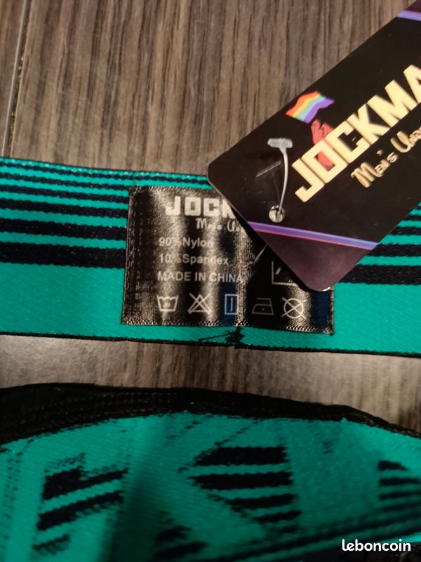 Jockstrap vert et noir homme Jockmail (image 5)