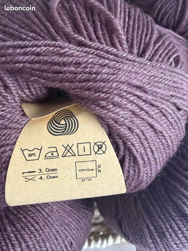 Lot De 10 Pelotes Laine Mérinos 50% Marron Glacé - Fabriqué En France, Pour Tricot Et Crochet