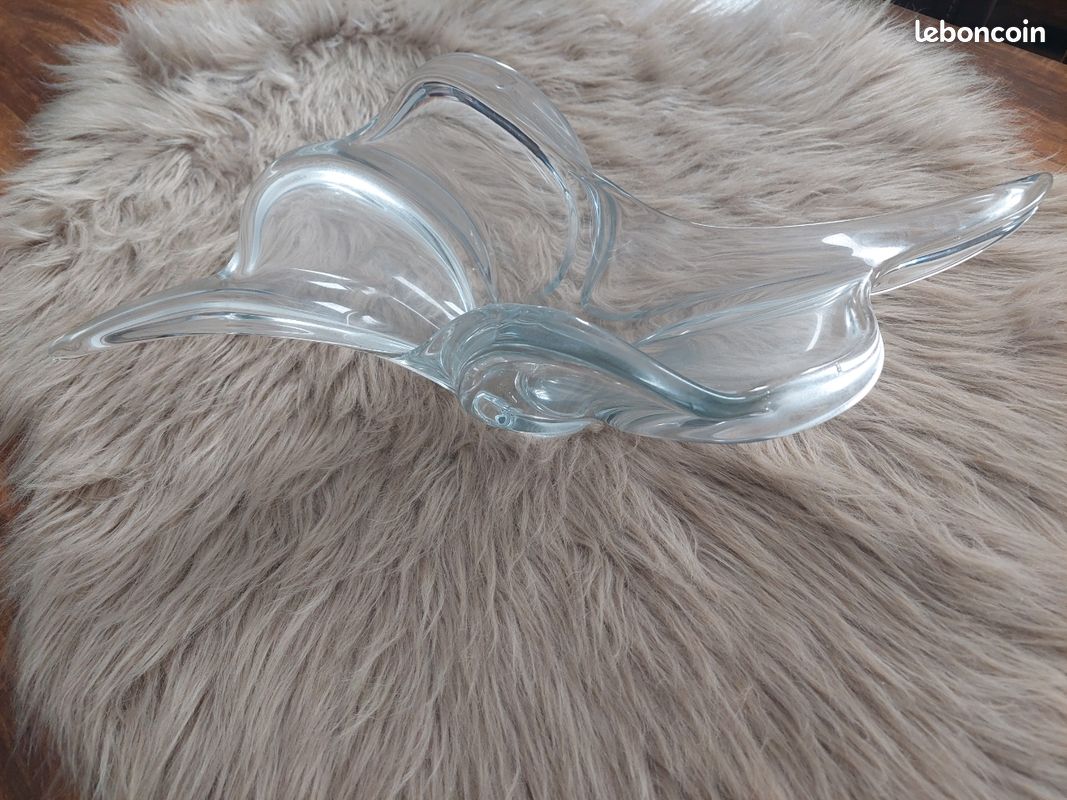 Plat en verre vintage -vais59 (image 1)