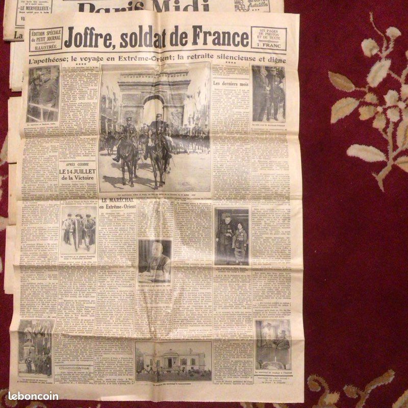 7 journaux du 4 janvier 1931. Mort du Maréchal Joffre (image 4)