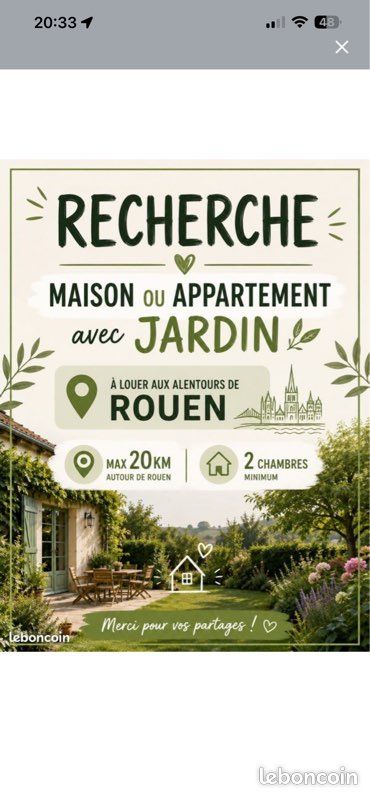 Maison 3 pièces 70 m² · à Le Petit-Quevilly · 70 m² · 950 €