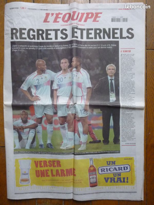 Journal L'Équipe – Coupe Du Monde 2018 – Demi-finale France/Belgique – Édition Originale