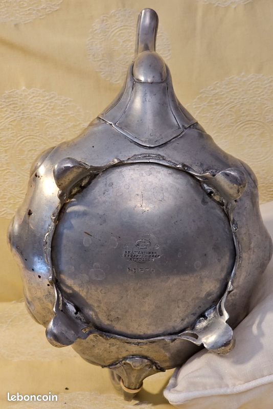 Ancien Récipient En étain – Fabrication Anglaise, Vintage