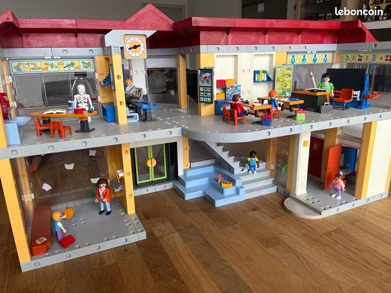 Meuble école PLAYMOBIL Vintage (2009) - Bureau Avec Tiroirs, Occasion