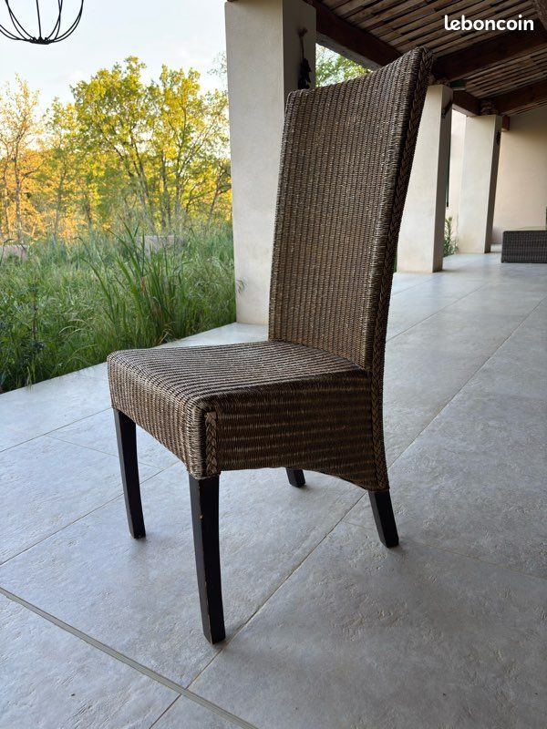 Chaise en osier (lot de 5) (image 1)
