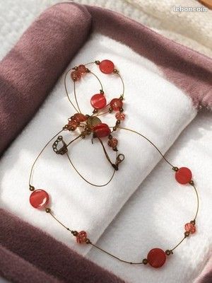Collier Vintage Fantaisie Ancien - Bijou Rétro Pour Collection - Occasion