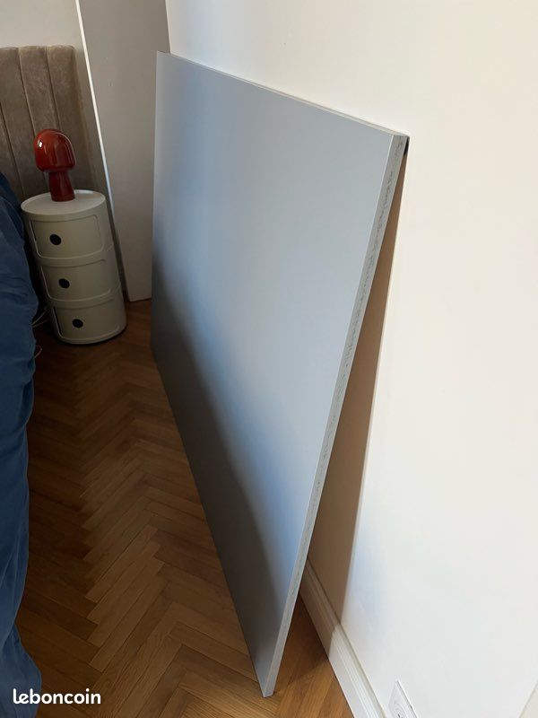 Tête de lit 140 cm bois/contreplaqué peinte bleu clair (image 2)