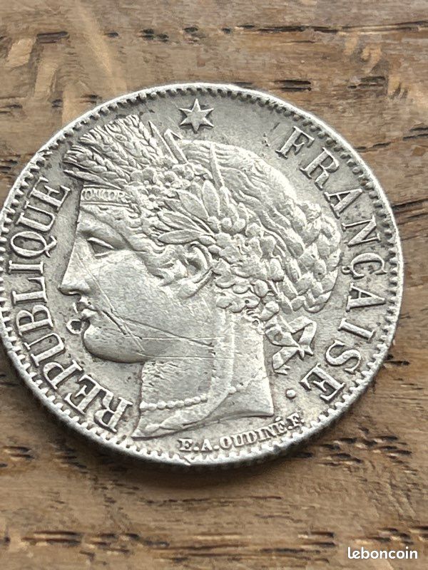 1 francs Cérès 1849A (image 2)