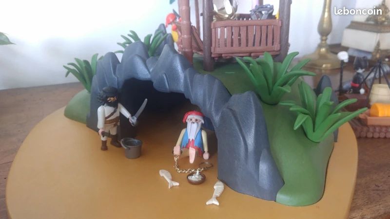 Playmobil vintage 1991 rare île des pirates XXL 3799 + radeau et accessoires divers (image 4)