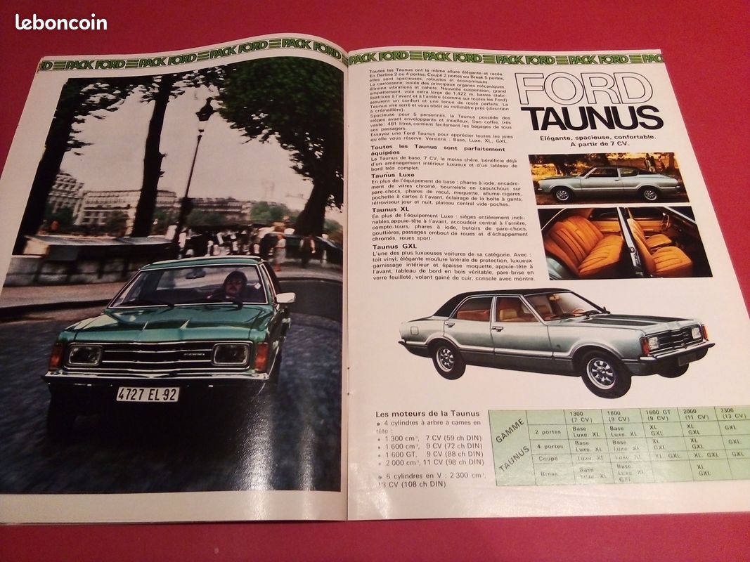 Catalogue Ford Escort, Taunus, Capri II, Granada, Mustang - 1976 (image 3)