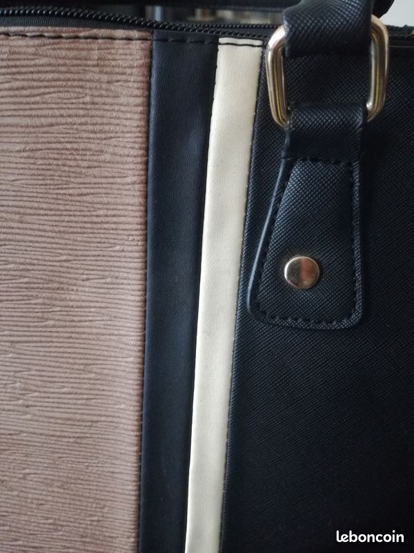 Sac cabas noir élégant multicompartiments – Très bon état (image 5)