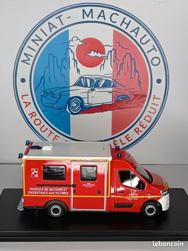 Renault Master Pompier SDIS 59 - Miniature 1/43 - Alerte - Neuf Sous Emballage