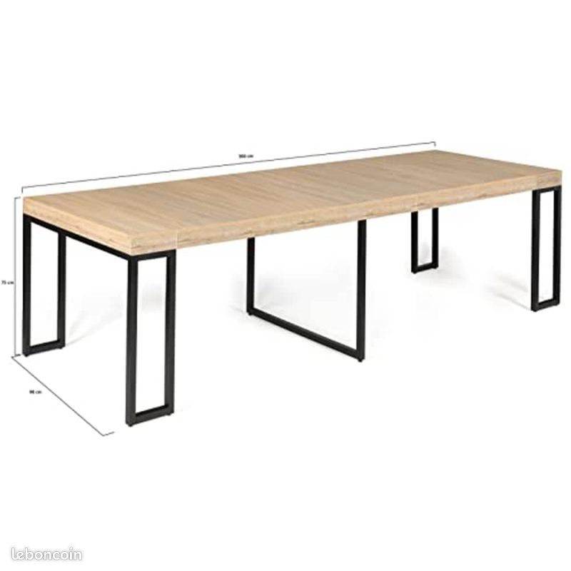 Table Extensible Console 2 en 1 - Table Rangement - Table à Manger - 4-14 Personnes - Design Polyvalent - Séjour Cuisine (image 5)