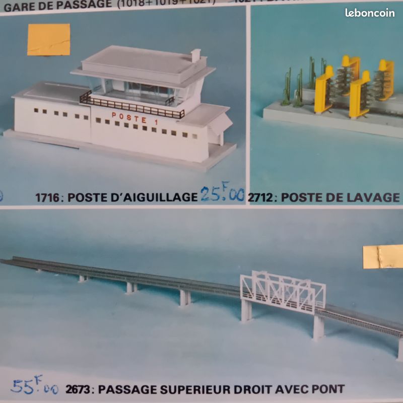 JOUEF LOTS 11 passages supérieurs/avec barrieres-rail/pont playcraft EUR 39,00 - FR