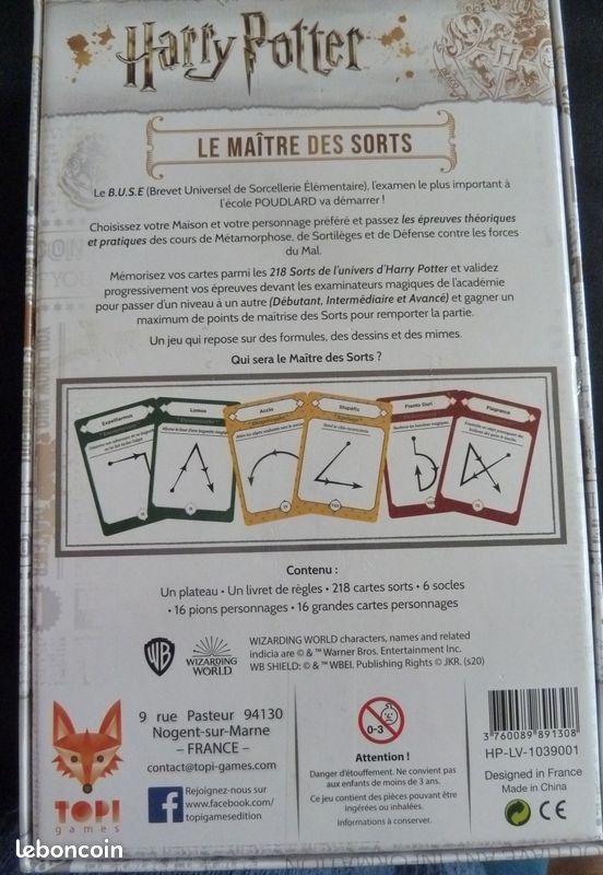 Jeu de société Harry Potter : Le Maître des Sorts de la marque Topi Games, un jeu familial inspiré de l'univers magique de Poudlard (image 2)