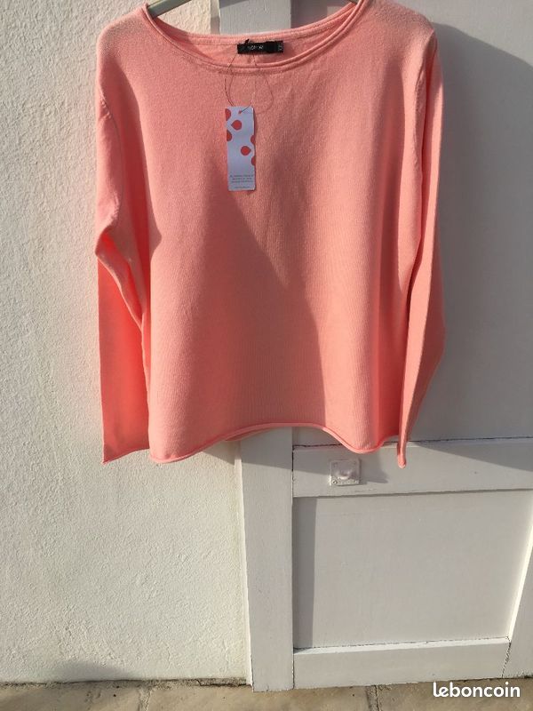 Couleur Saumon Femme Pull Rose Saumon Haut Pour Femme Coloris