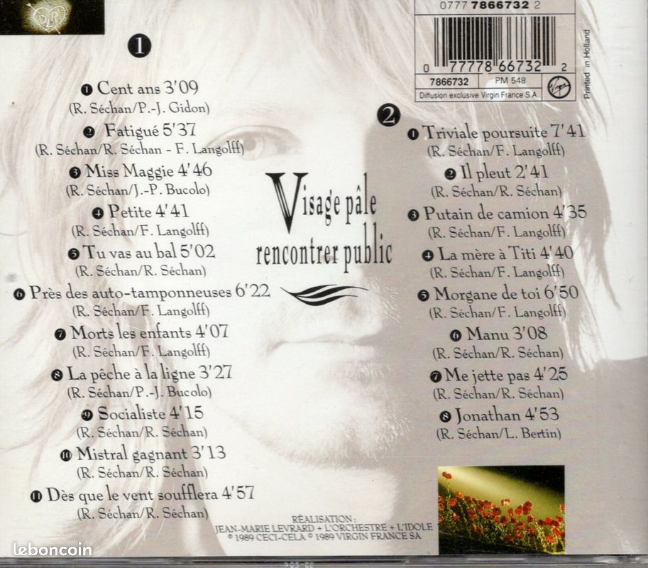 Renaud - Visage pâle 2 CD (image 2)
