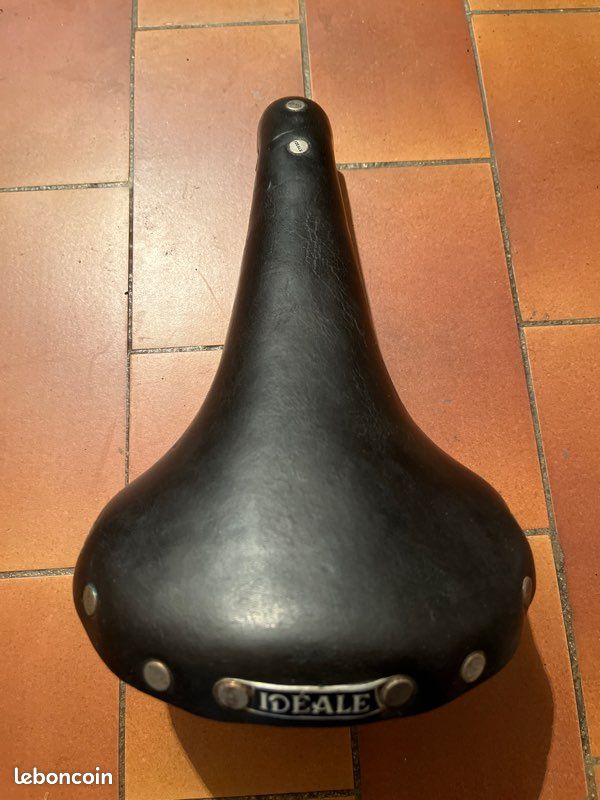 Selle Vélo Randonneuse Idéale TB 63 Record – Cuir, Occasion, Confort