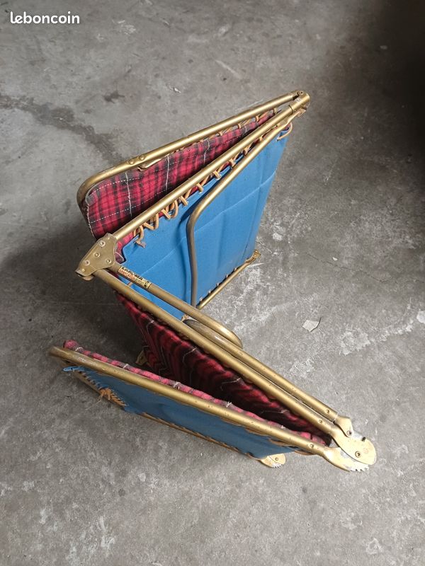 Lit vintage de camping pliable Lafuma (image 2)