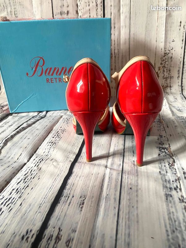 Talon Bobine Chaussure Pin Up Petit Talon Chaussure Vintage