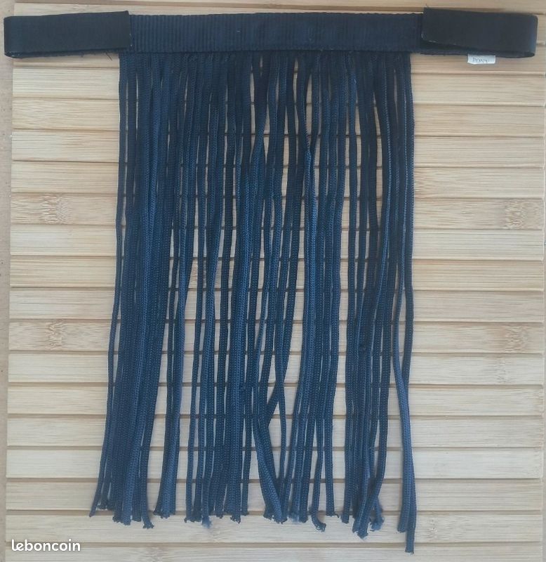 Frontal bleu anti-mouches pour licol, taille poney (image 1)