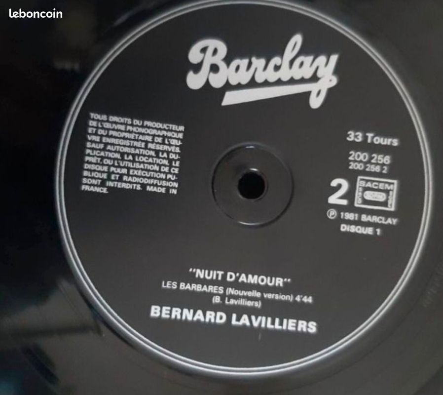 Bernard Lavilliers 33 tours nuit d'amour (image 7)
