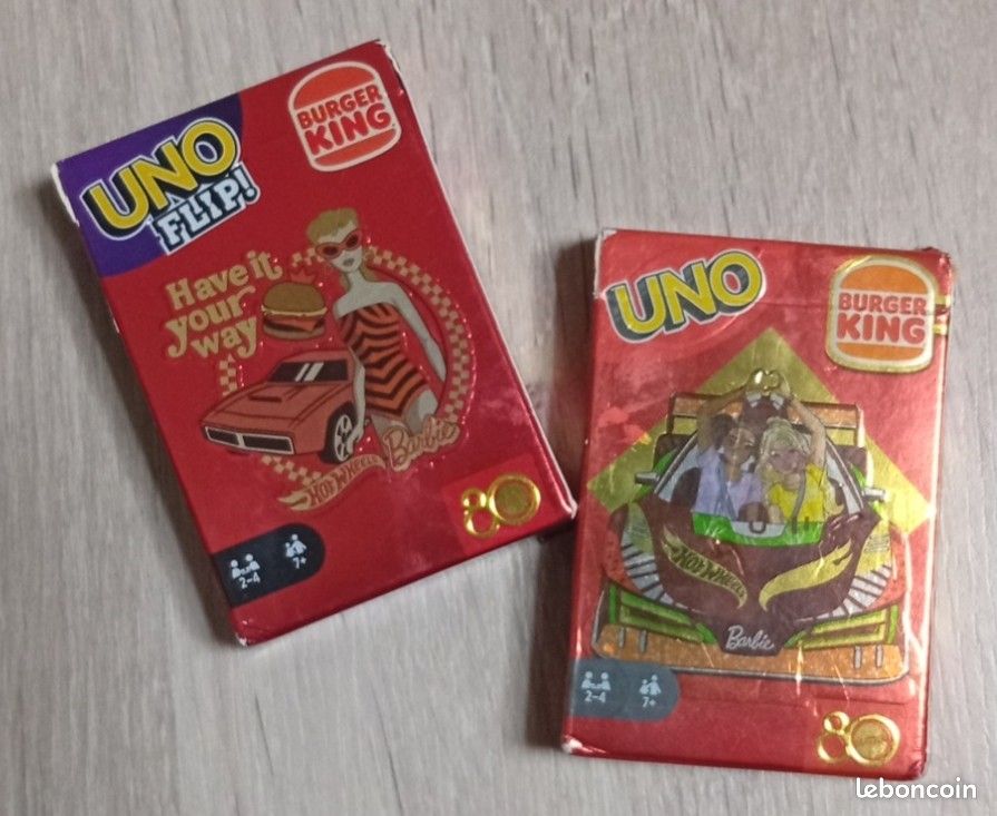 Lot jeux Uno Burger King (image 1)