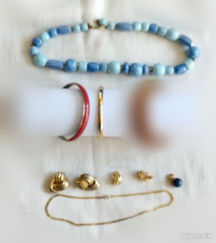 Lot De Bijoux Fantaisie Dorés PROSTEEL - Colliers, Bracelets, Boucles D'oreilles - Occasion TB
