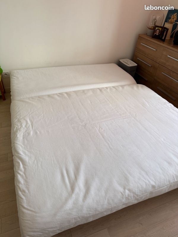 Canapé ikea convertible clic clac blanc 160x200 cm (image 3)