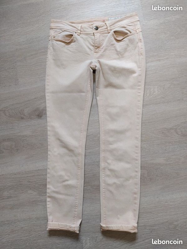 Pantalon Femme Taille Basse EDC By Esprit - Taille 36/38 - Écossais Violet - Parfait état