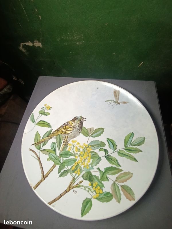 Terre de fer Creil Montereau 1880 plat à l'oiseau (image 1)