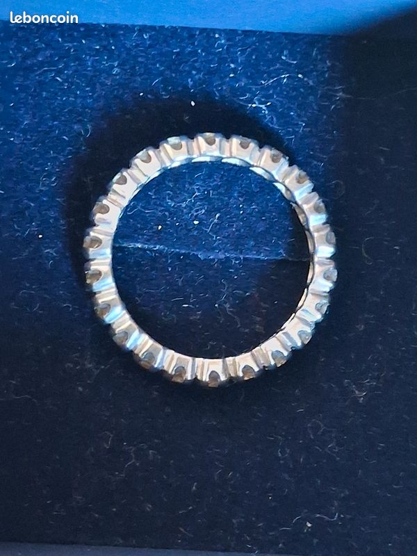 Alliance américaine or blanc et diamants (image 2)