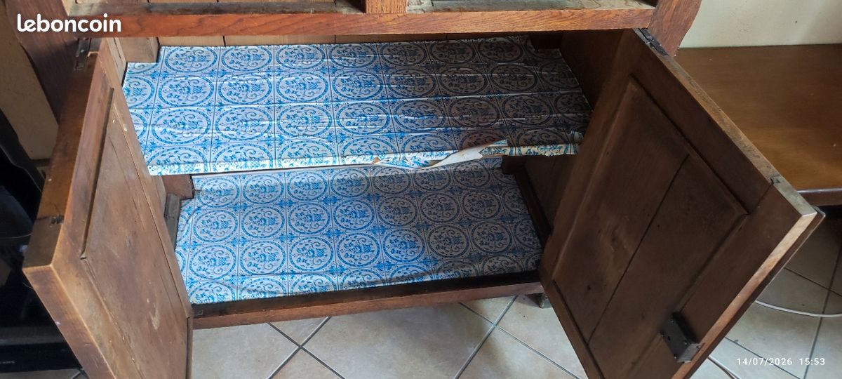 Buffet Vaisselier ancien 2 corps merisier (image 8)