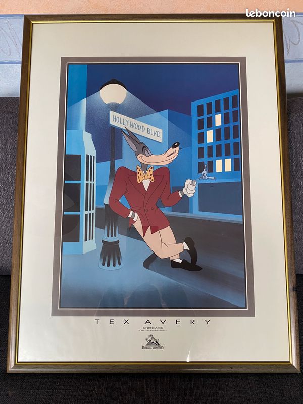 Lot De 2 Cadres 3D Tex Avery - Édition Rare 1997 - Bois - Neuf Sous Emballage