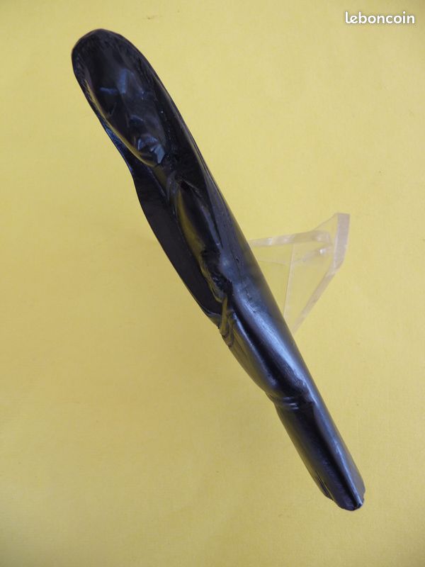 Vierge Noire Africaine - Statue en Bois Noir Sculpté ébène ART AFRICAIN 12 cm (image 3)
