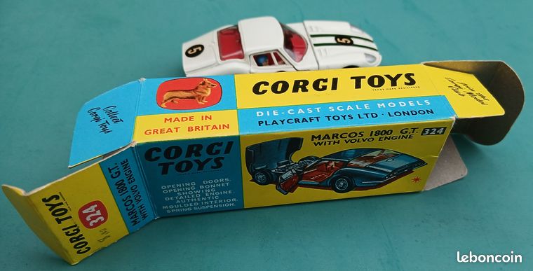 Corgi - Marcos 1800 GT, neuf en boite ref 324, Vente aux enchères
