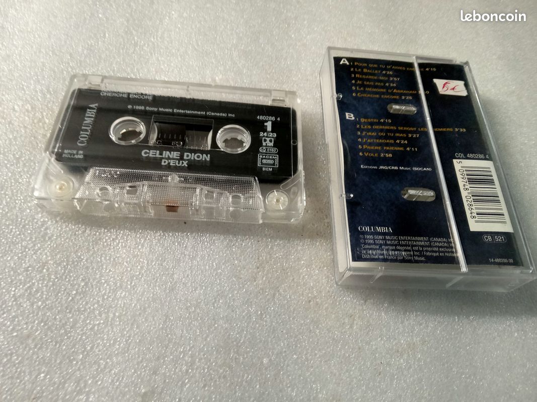 Cassette audio Céline Dion – D'Eux (image 3)