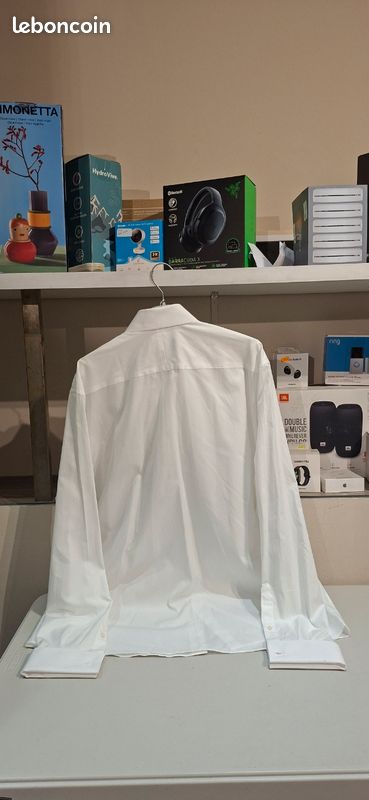 Chemise HACKETT Blanche Élégante en Coton homme taille 42. 9577 (image 2)